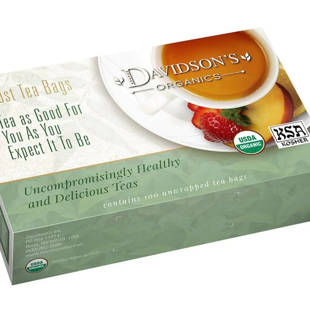 Davidson's Organics Tea Guayusa Energy Kosher Tea Bags, 100 Count